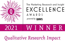 Quirk's Qualitative Research Impact Award winner 2021